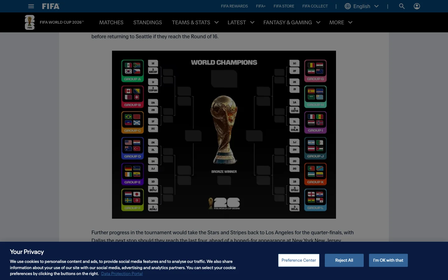 FIFA official USA World Cup 2026 knockout stage venues by round