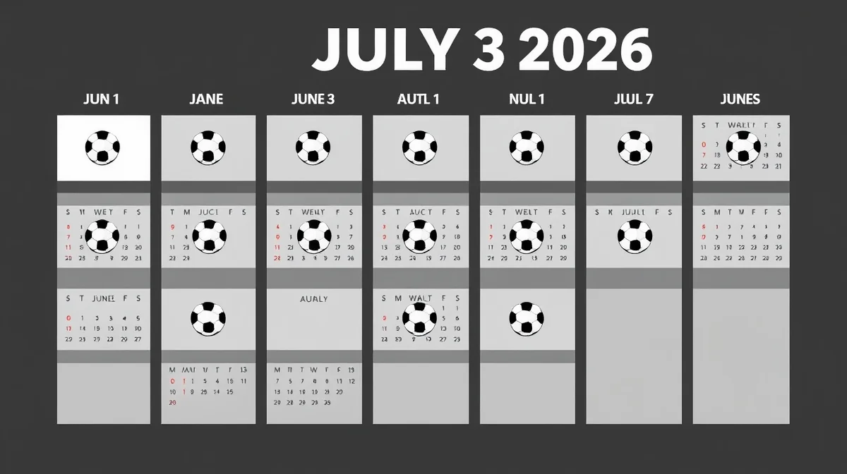 World Cup 2026 Round of 32 calendar June 28 through July 3 with 16 matches